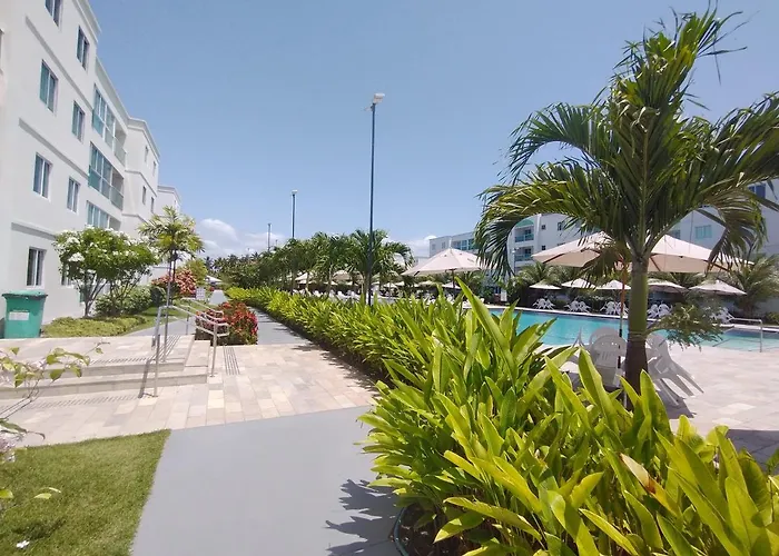 Palm Village Acqua - Apartamento Premium - Em frente à piscina - Porto de Galinhas